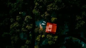 Single family house exterior in suburban area
